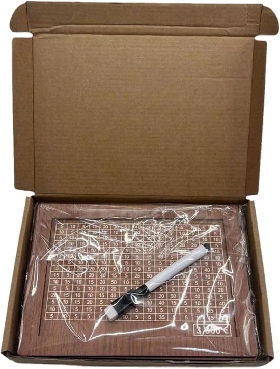 Tirelire en bois - 1000 € - Tirelire compte à rebours - Atteignez votre objectif d'épargne - Réutilisable - Économisez - Cadeau - Astuce