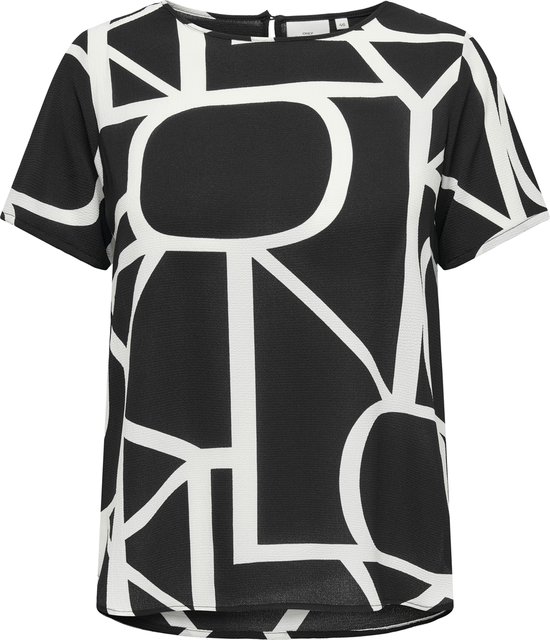 ONLY CARMAKOMA Damen Top Aus Carvica Life – Lässiges Kurzarm-Oberteil Mit Knopfleiste Für Herbst