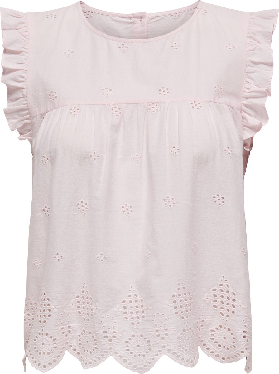 ONLY - ONLSILLA LIFE S/L FRILL TOP WVN NOOS - Dames - Blouses