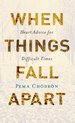 Boek "When Things Fall Apart" met een bos van bomen op de achtergrond.