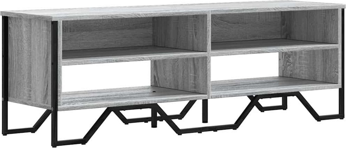 vidaXL - Tv-meubel - 122x34x41 - cm - bewerkt - hout - grijs - sonoma - eikenkleurig