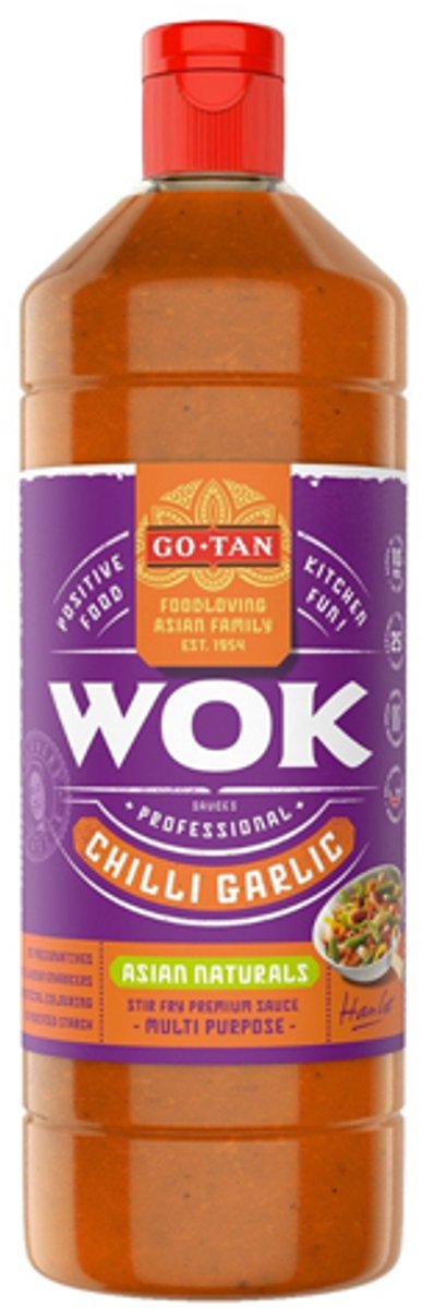 Go-tan - Woksaus Chilli Garlic - 1ltr