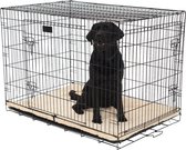 Caisse pour chien Brixy - Bench pour Chiens - Taille L - Pliable - 91 x 58 x 65 CM - 2 Portes - Zwart