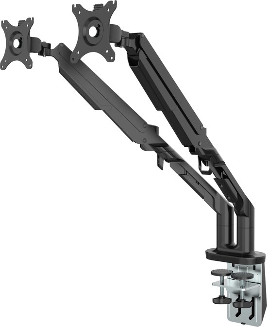 Maclean MC-968 Dubbele arm monitorbeugel met gasveer 17-57 inch 27kg