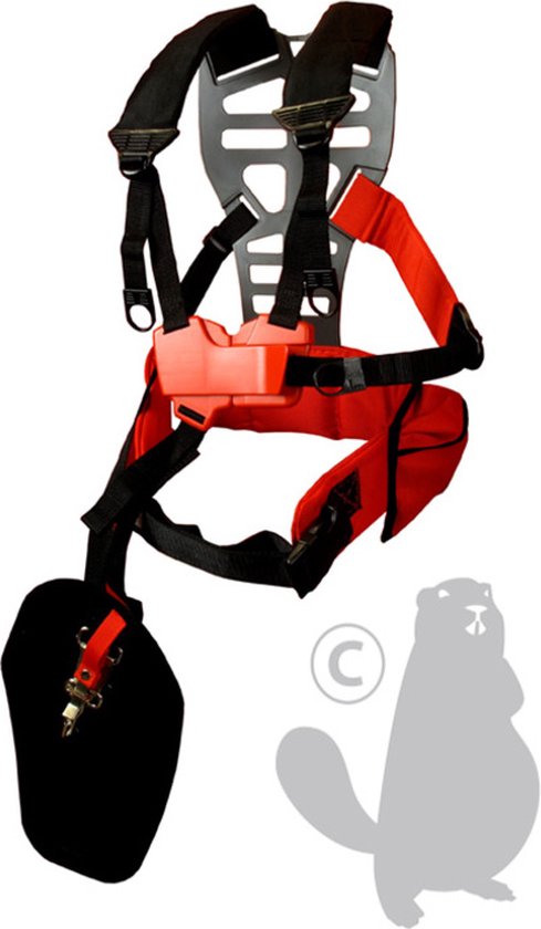 Foto: Tecomec professioneel harnas voor bosmaaier 3 quick release systemen