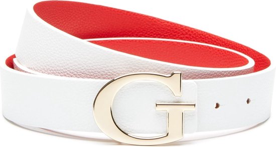 lenen Draad Geneigd zijn GUESS Analise White Red Dames Riem -S - rood,wit - | bol.com