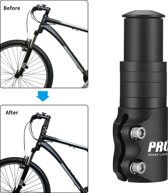 VÉLO MULTIPLICATEUR BICYCLETTE Fourche Extenseur Tige Prolongateur Augment%c3%a9 316391271015