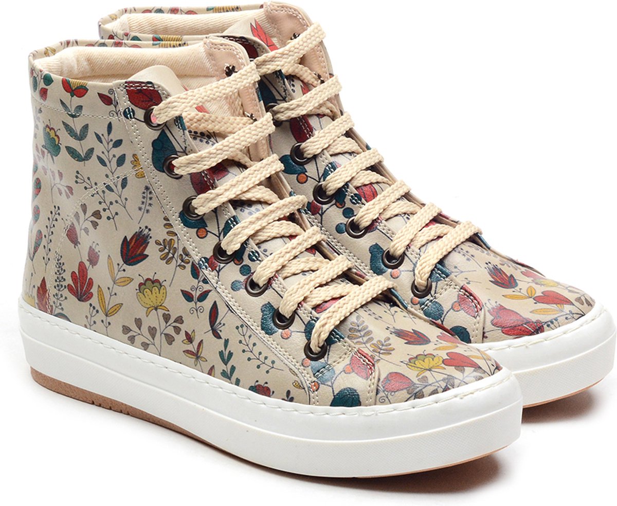 GOBY Flowers Town Enkellaars Handgemaakt Premium Kwaliteit