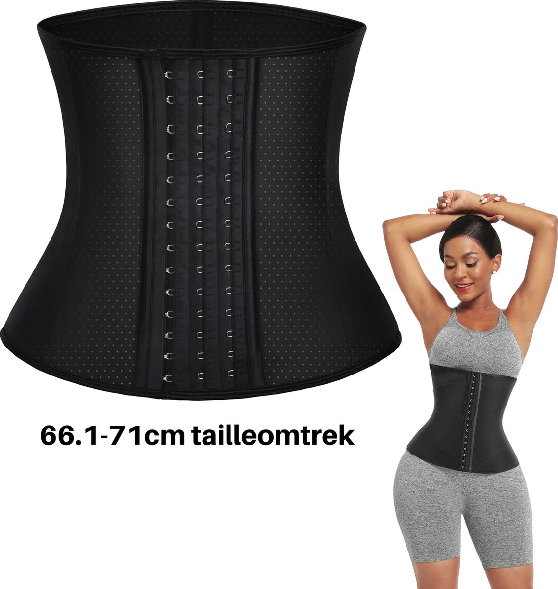 Goedkoopste JustValue Waist Trainer - Zweetband - Korset - Dames - Afvallen - Zweetband - Zwangerschap - Zwart