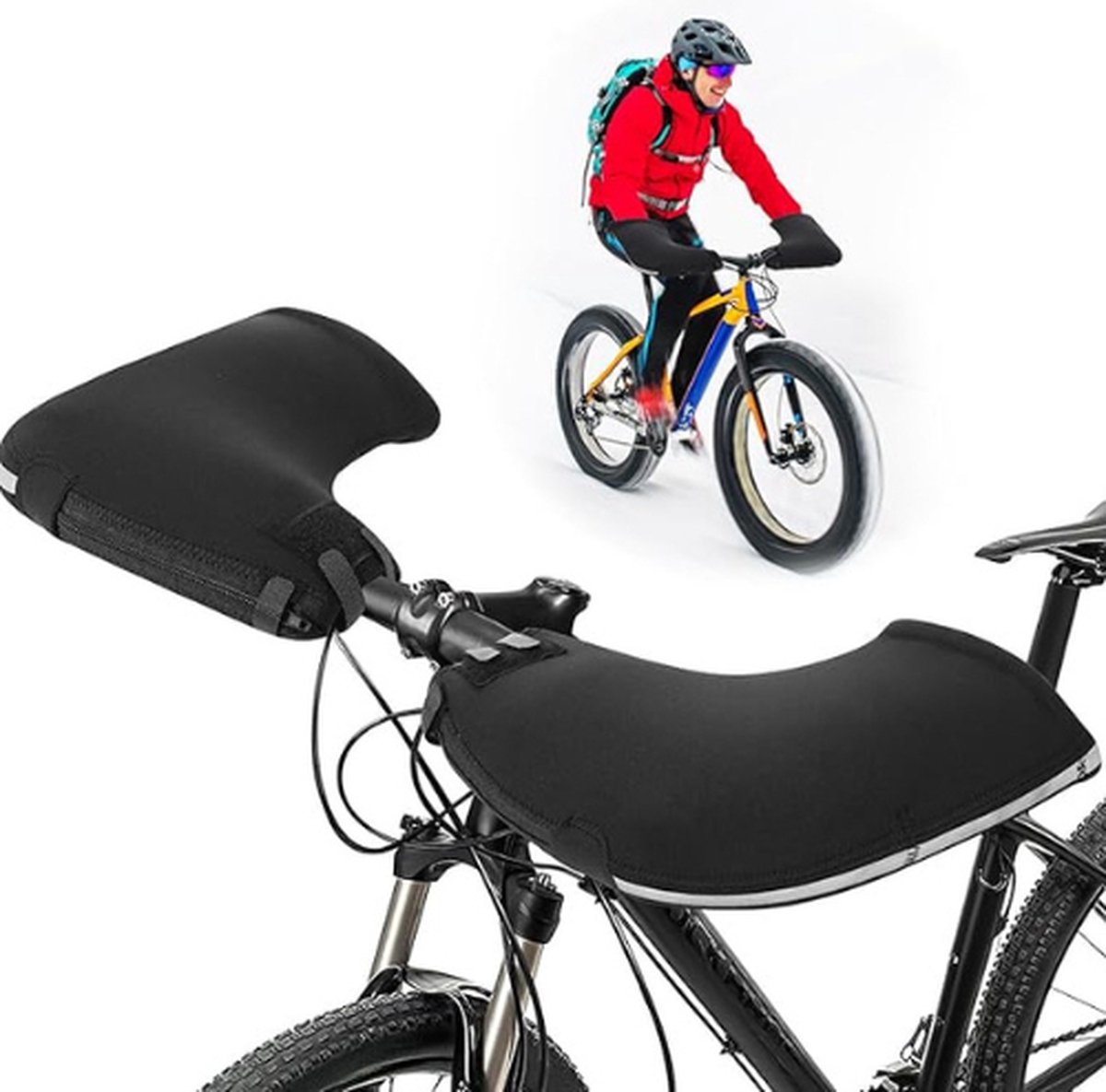 Equivera Stuurhandschoenen Fiets - Stuurhandschoenen Fiets - Stuurhandschoenen - Stuurverwarmers - Stuurwarmer - Fietshandschoenen - Fiets en Motorfiets - Water- en Winddicht