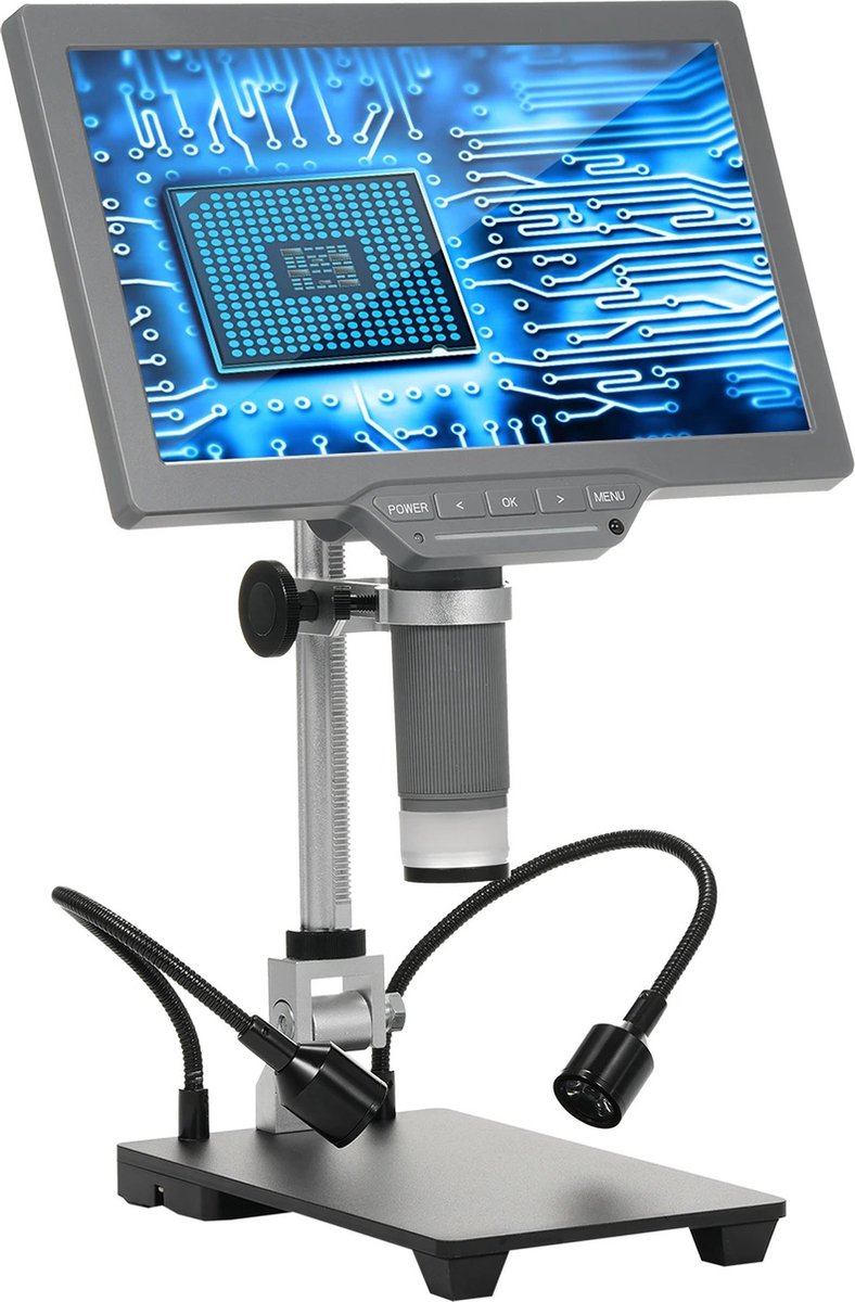 Bol.com Botec digitale microscoop - bresser microscoop - vergrootglas - voor Solderen en Reparaties - 15x-208x Zoom HD aanbieding
