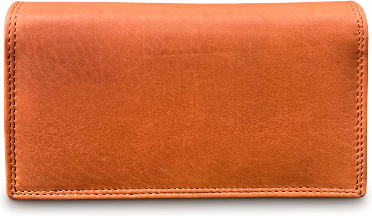 THL Design - Portemonnee Dames - Harmonica overslag model - Nappa Leer - Bruin