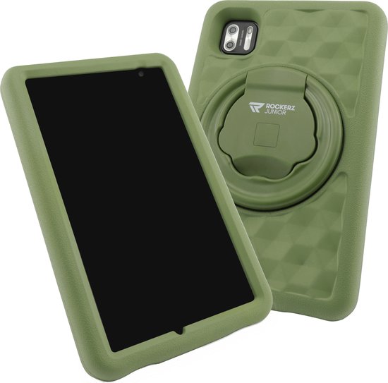 Rockerz Junior Kindertablet - Tablet - 8 inch HD scherm - Met ouderlijk toezicht - 64GB opslag - 4GB werkgeheugen - Inclusief bescherm cover - 3+ jaar - Groen