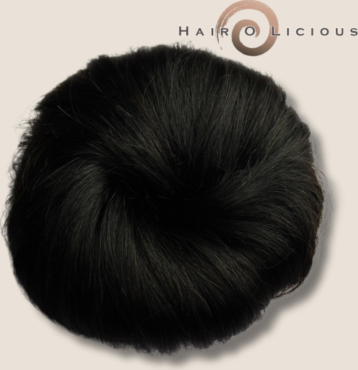 Human Hair Bun | #1B | Gemaakt van echt haar | Verven mogelijk