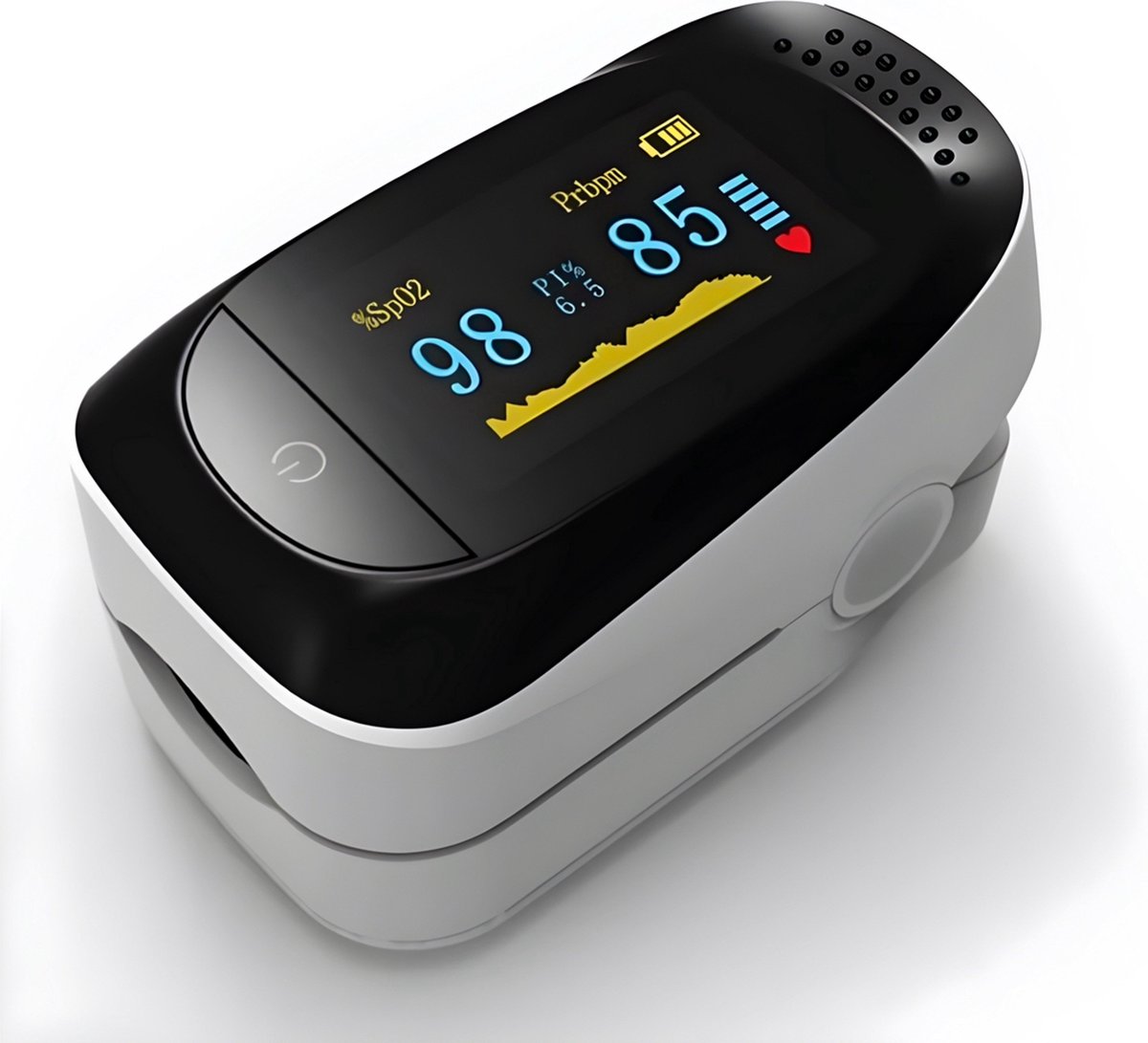 Lifell Saturatiemeter - Hartslag meter & Zuurstofmeter - Oximeter - + NL Handleiding - Wit