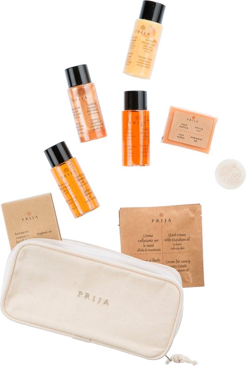 Goedkoopste Prija Spa Renewal Reisverzorgingsset - Shampoo, Conditioner, Body Lotion & Badschuim - 9-delige Essentials in een Chique Tui met Rits Voor Luxe Verwennerij Onderweg