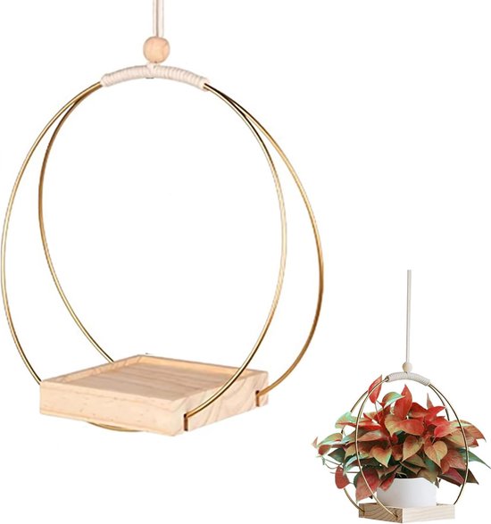Cocoarm bloemenrek massief houten bloementrap met plantenrek 3 niveaus
