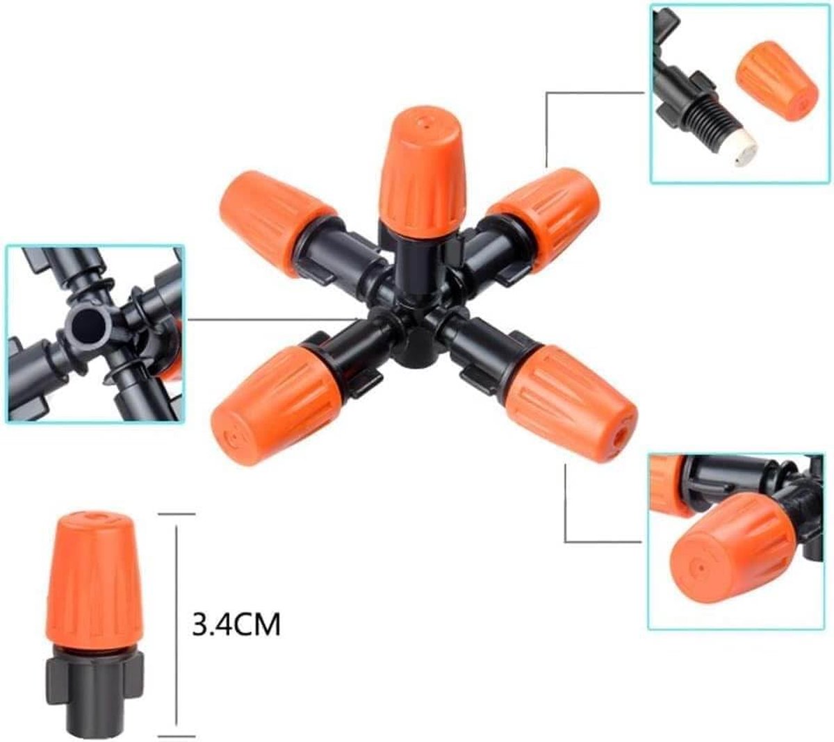Lot De 100 Pulvérisateurs Micro Goutte à Goutte Réglables - Irrigation Jardin, Serre - Économie D'Eau