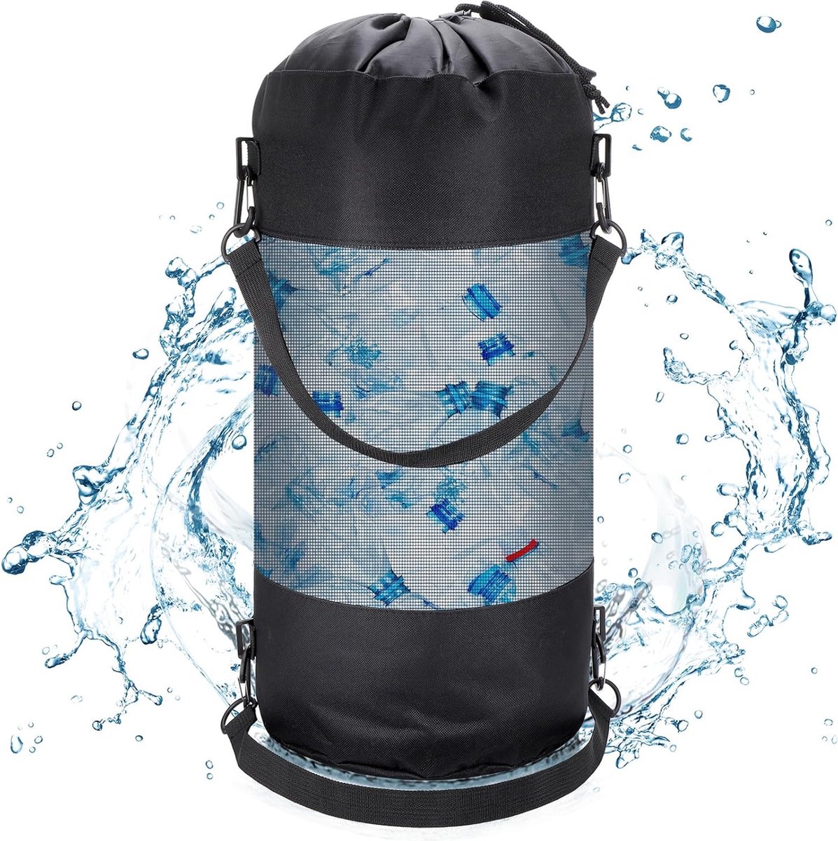 Goedkoopste Inzamelcontainers voor statiegeldflessen, waterdichte statiegeldcontainers met ophangriemen, inzamelcontainers voor glasafval, opvouwbare wasmanden, statiegeldflessencontainers, inzamelcontainer voor leeggoed met trekkoord flessenverzamelaar