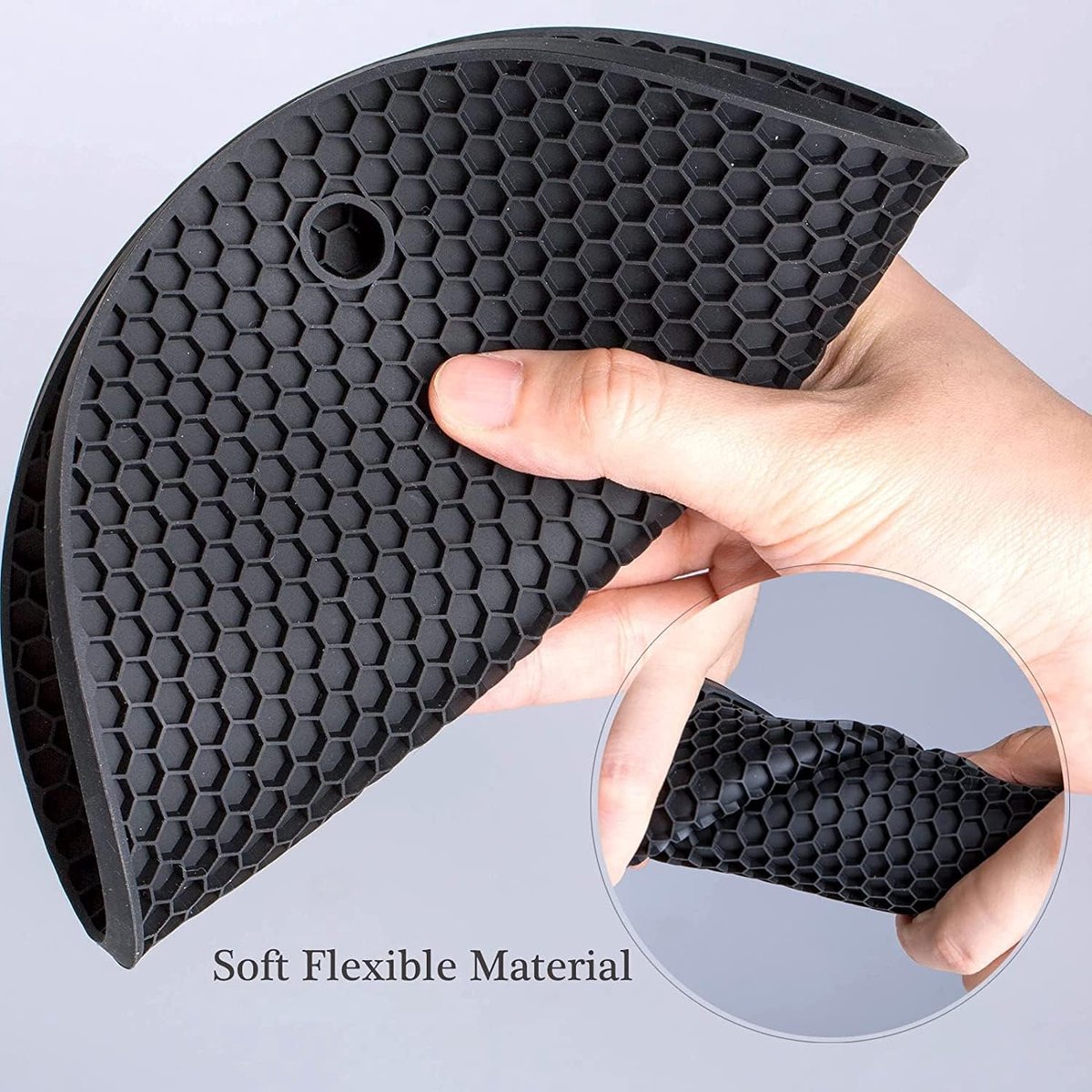 Set van 4 Hittebestendige Siliconen Onderzetters voor Potten en Pannen, Vaatwasserbestendig en Antislip Ontwerp