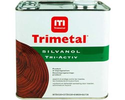 Trimetal Silvnol Tri active - Kleurloos curatief en preventief houtbescherming - 2.50 L - Prijs per stuk