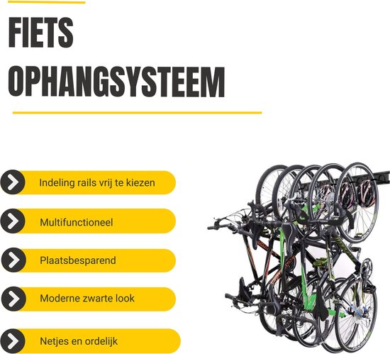 SODEAL Luxe Fiets Ophangsysteem - Fietshaak - Fiets Ophangbeugel - Muurbeugel Fiets - Fietsenrek - Fietsbeugel van Merkloos — afbeelding 3