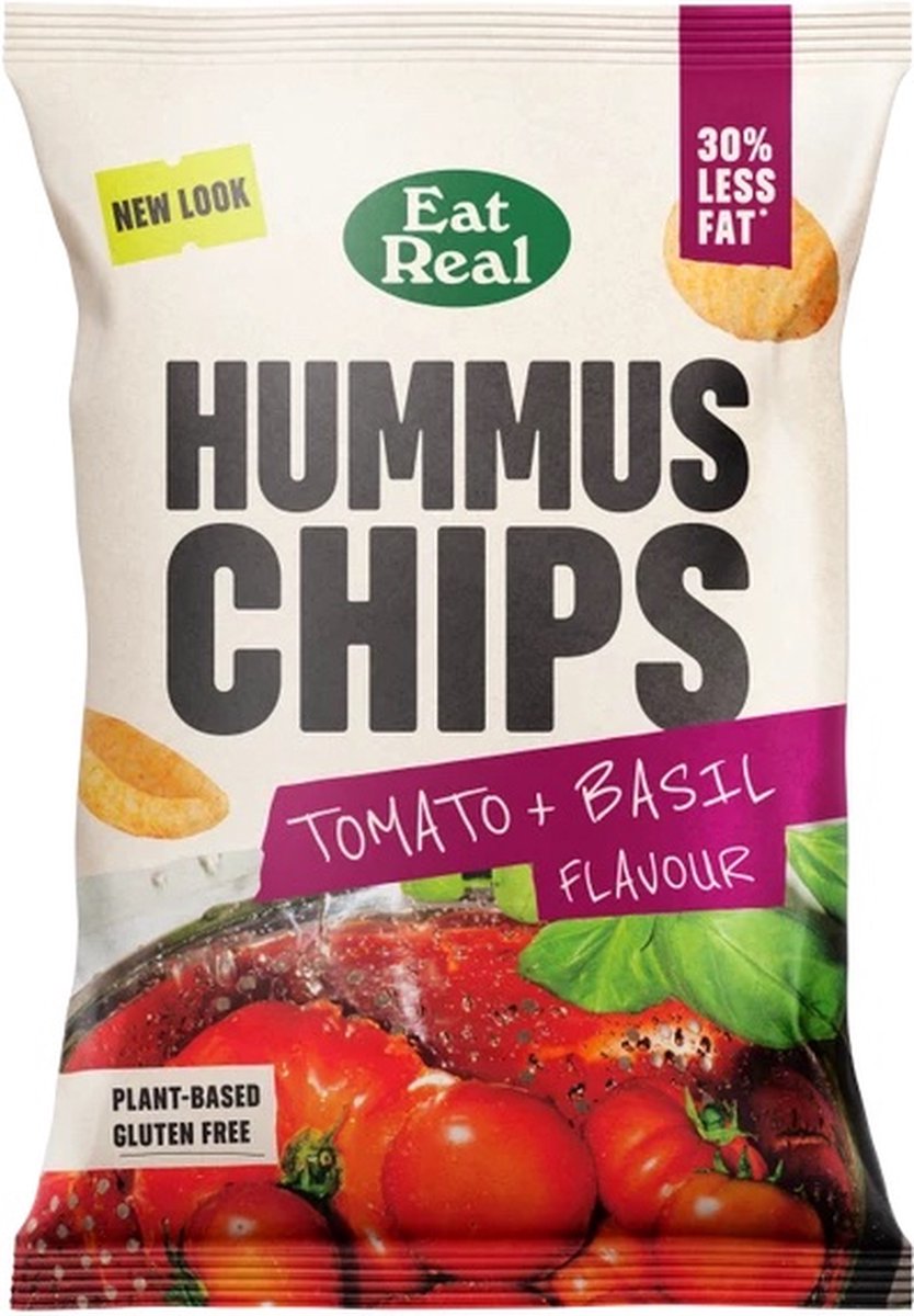 Goedkoopste Eat Real Hummus Chips Tomato & Basil 110GR