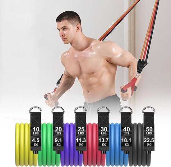 Elastische Trainingsband voor Thuisgymnastiek - Draagbare Fitness Accessoires voor Volledige Lichaamstraining — afbeelding 3