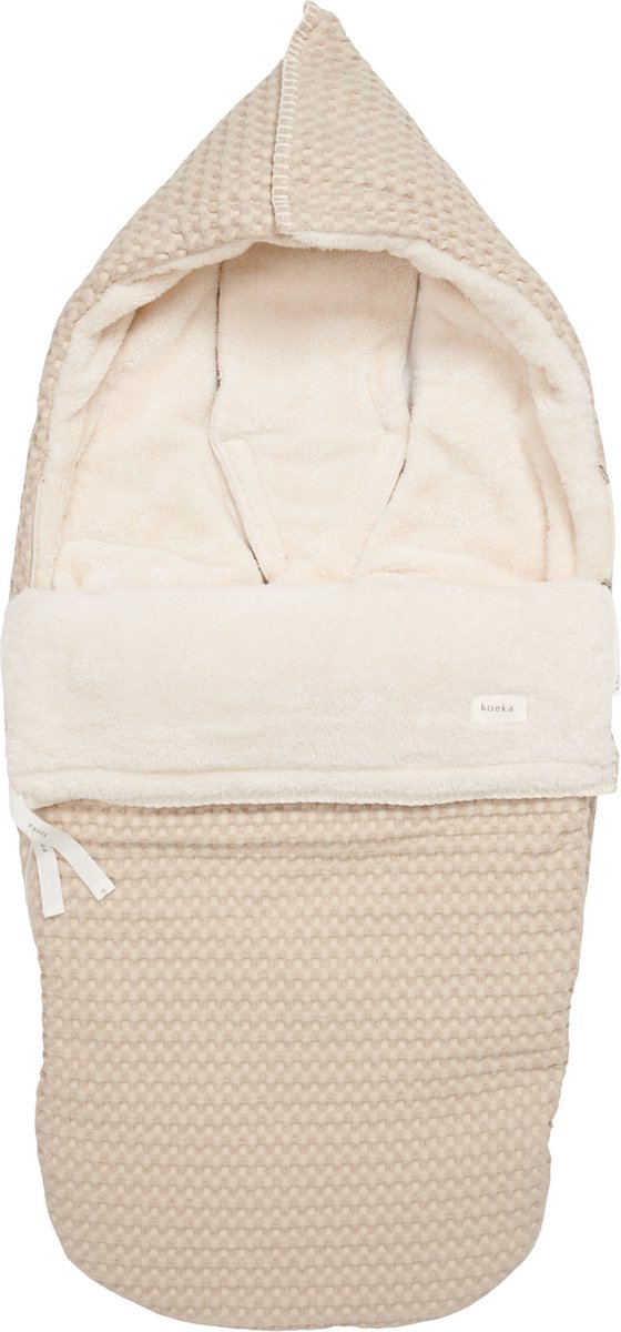 Koeka buggy voetenzak wafel/teddy Oslo sand/pebble One Size