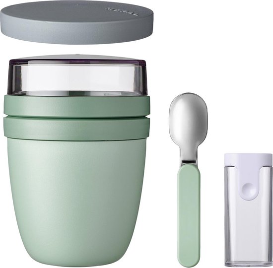 Pot à lunch avec couvercle snack et bol pliable Ellipse 500 (+ 200 ml)