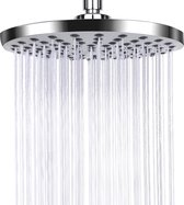 Regendouchekop Deluxe - ø 20 CM - Douchekop - Regendouche - Hoge Druk - Waterbesparende Douchekop - RVS - Anti-Kalk Douchekop - Hoofddouche - Wellness - Spa - Chroom - Rond - Regendouchekop - Geschikt Voor Badkamer - Zilver