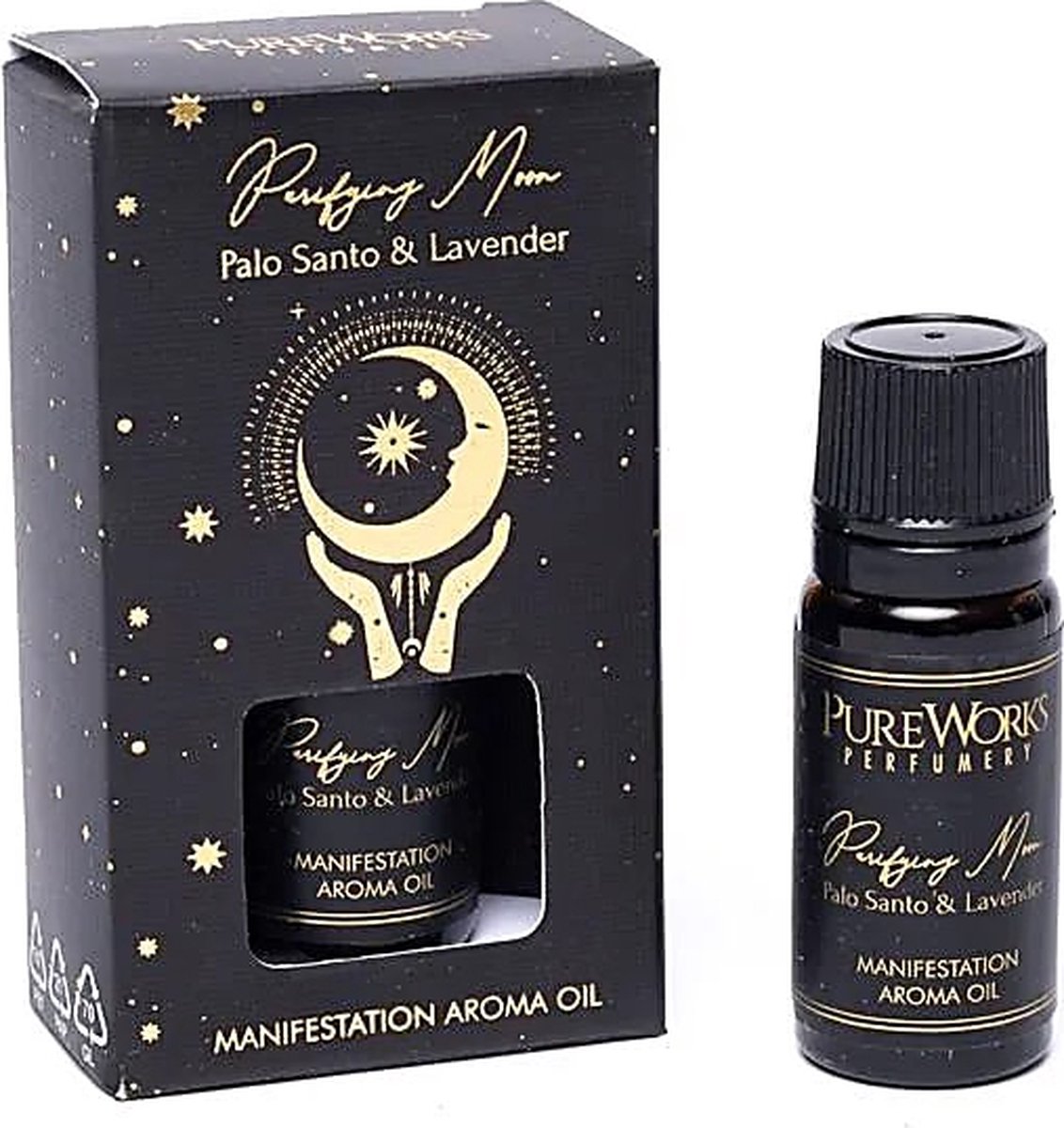 Goedkoopste Pure Works - Purifying Moon - Geurolie - Manifestatie - Olie - Palo Santo - Lavender - 10ml - Song of India