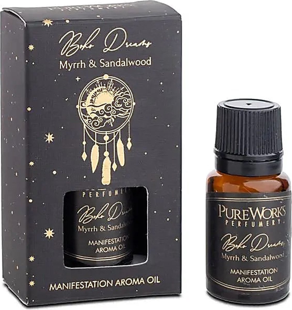 Goedkoopste Pure Works - Boho Dreams - Geurolie - Manifestatie - Olie - Myrrh - Sandalwood - 10ml - Song of India