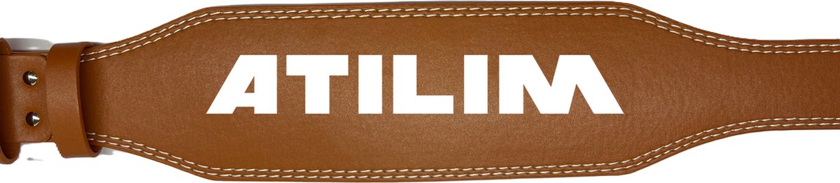 Weightlifting Belt - Echt Leder - Fitness Riem - Barbelts Gewichthefriem- Maat M- Bruin