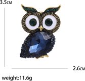 Bessy shop Broche, uil broche dierenvorm kristal broches mode uil strass legering vintage elegante broches voor vrouwen meisjes verjaardagscadeau bruiloft feestbenodigdheden