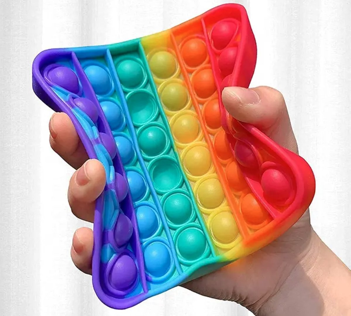 Pop up Fidget toy, pop it, vierkant, regenboog, speelgoed, anti-stresss — cadeau in Spellen & Speelgoed - foto 3