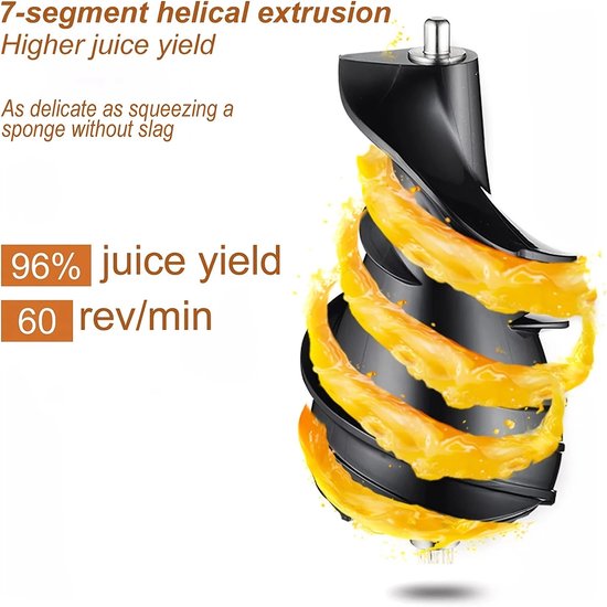 Slow Juicer - Cold Press - Slow Juicer - Slow Masticating Juicer Machine - Cold Press juicer - Raw Juicer voor sinaasappel, appel, citrusvruchten - Rood — afbeelding 4