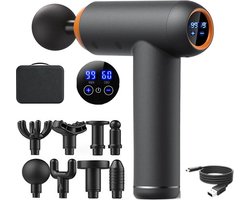 Mercadome® Massage gun - Massage pistool - Krachtig - Veelzijdig - Draagbaar - 8 opzetstukken - Zwart