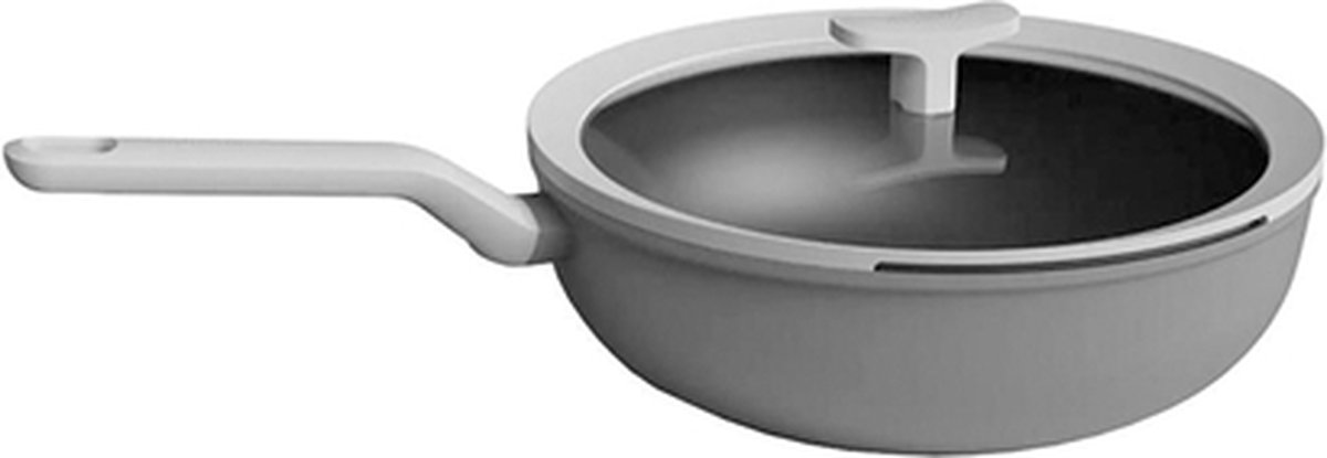 BergHOFF Leo Lite Roerbakpan Met Deksel Grijs Ø28cm