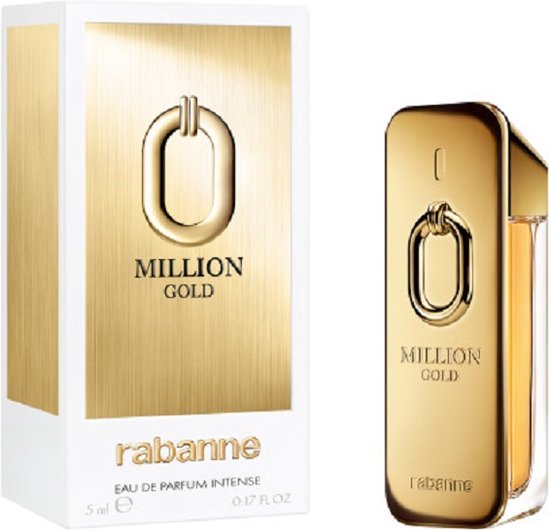 Paco Rabanne Million Gold for Men Eau de Parfum Intense Miniatuur 5 ml
