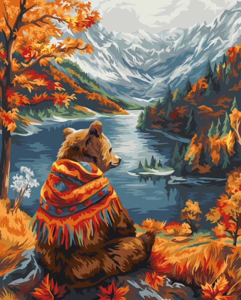 Diamond painting op Kader 40x50 cm Autumn Harmony