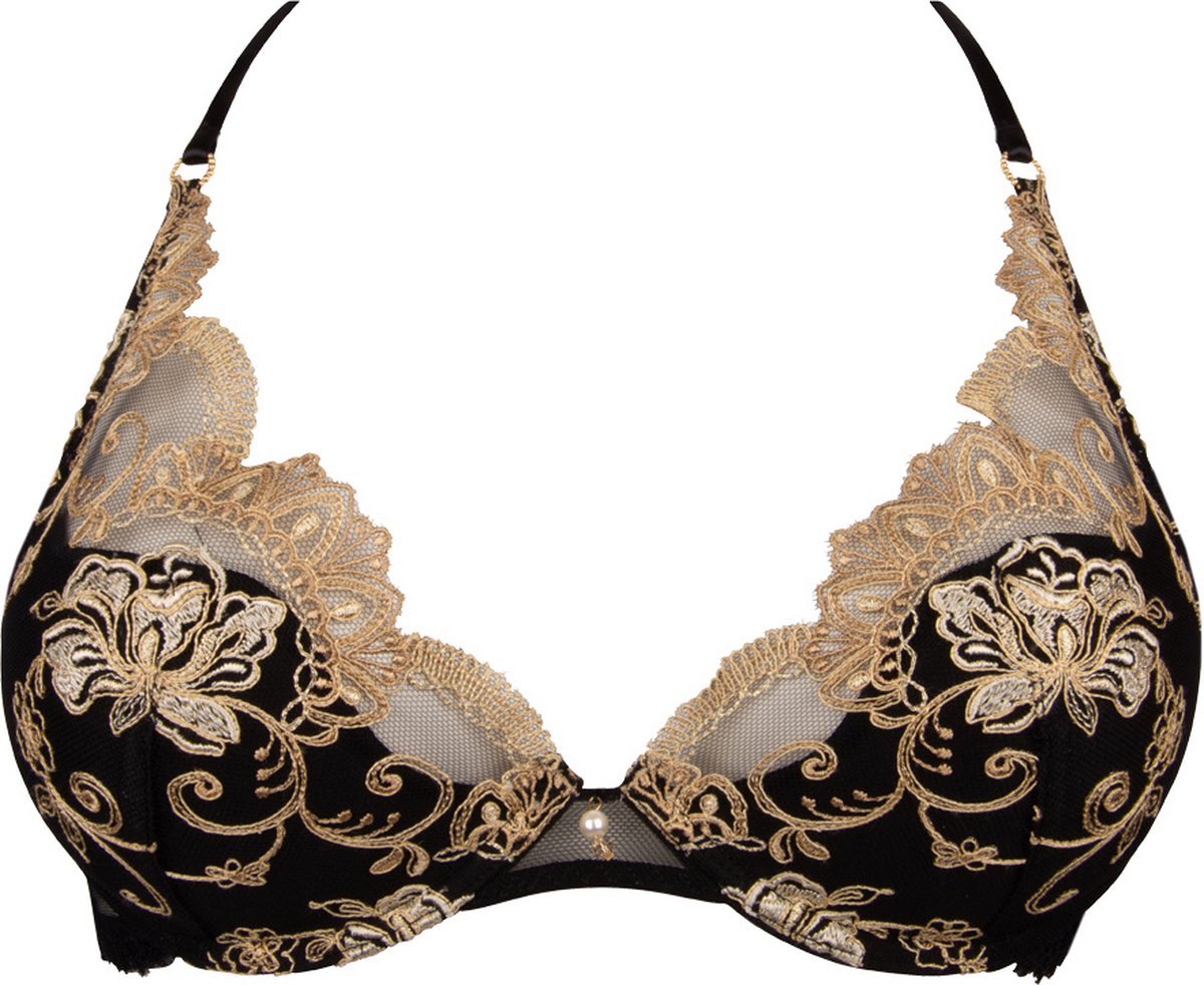 Lise Charmel Triangel Beugel BH - Deesse en Glam - Zwart Goud - EU 70C / FR