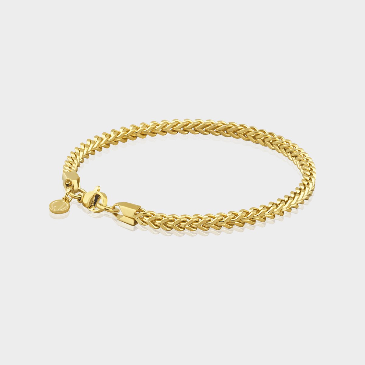 Franco Armband 3 mm - Gouden Schakelarmband - 21 cm lang - Armband Heren - Olympus Jewelry