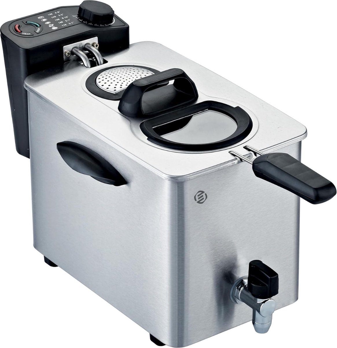 Equivera Oliebollenpan - Professionele Friteuse - Friteuse voor Oliebollen - Oliebollenmaker - Perfect voor Oud en Nieuw