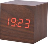 Tijd Geheugen Deeyaple Led Digitale Wekker 3D Kleine Wandklok Geen Lawaai Snooze Dimbare 12/24 Datum Temperatuur Afstandsbediening Nachtlampje Kantoor Keuken Woonkamer Slaapkamer 25,2 Cm (zwart Home Decor