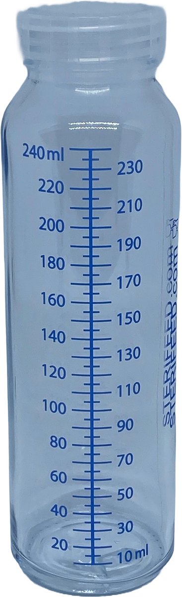 Goedkoopste Sterifeed Glazen Moedermelk bewaarfles / babyfles glas 240ml 5 stuks