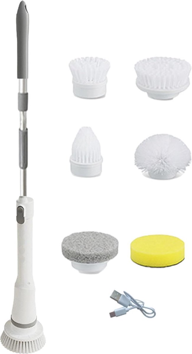 Goedkoopste Elektrische schrobber voor badkamer en keuken met spinborstel en snelheidsinstellingen