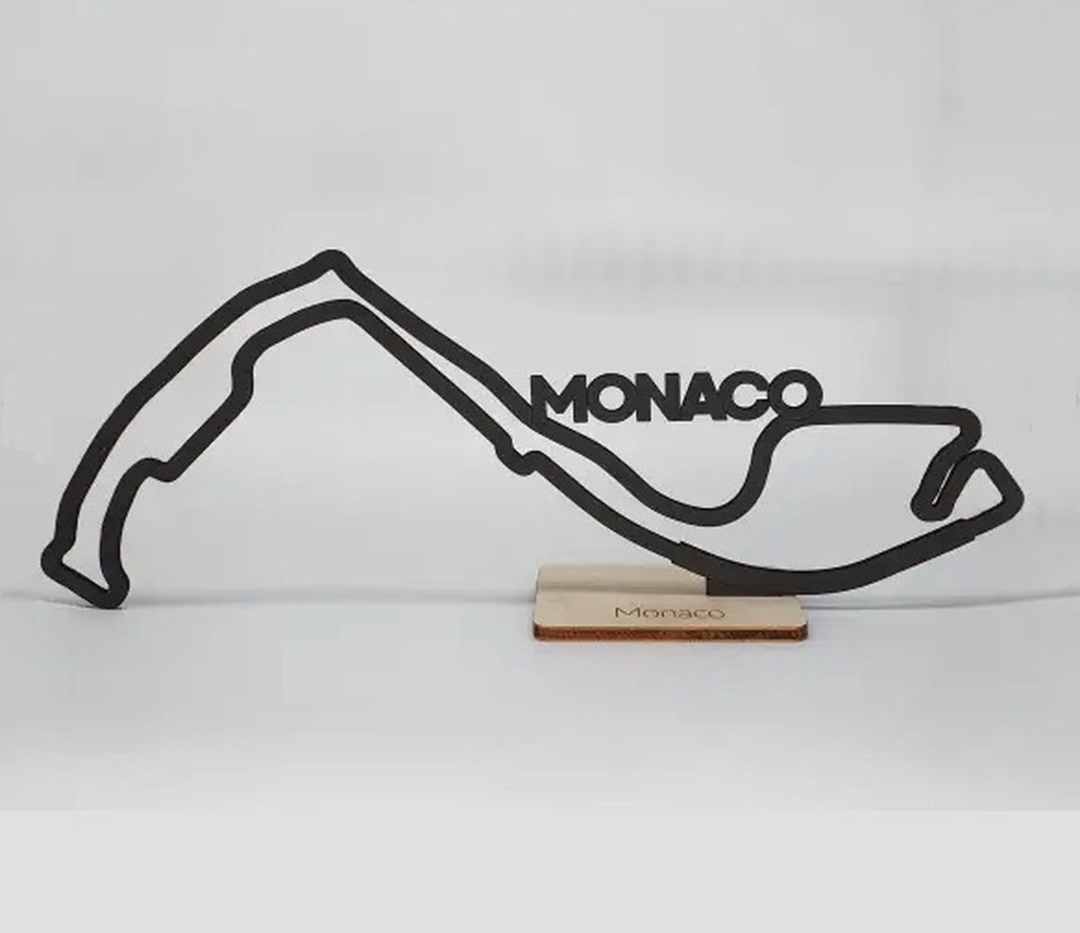 F1 Circuit Monaco - 15x37cm - Naturel - Black - Silhouette