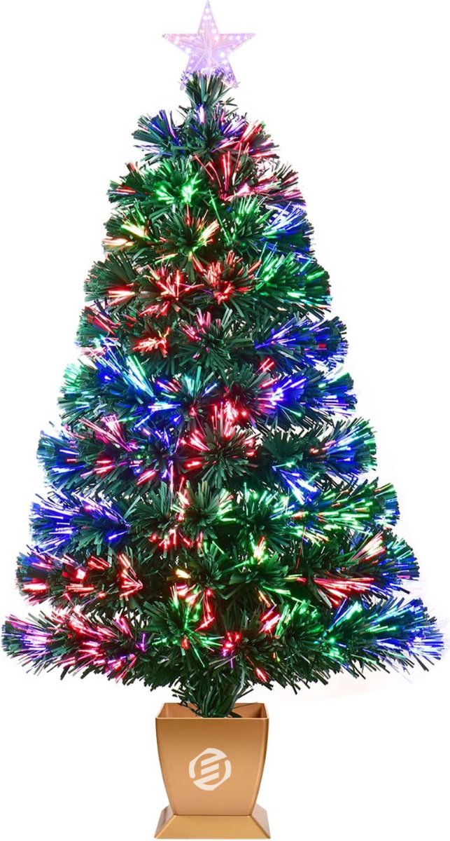 Equivera Mini Kerstboom - Kleine Kerstboom - Mini Kerstboompje met Verlichting - Mini Kerstboom met Lampjes - Mini Kerstboom met Decoratie - Mini Kerstboom met Versiering - Minikerstboom - Kerst Decoratie - Kerstversiering