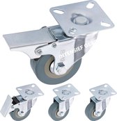 H&S 4 Roues Heavy Duty pour chariot pivotant de 50 mm avec freins